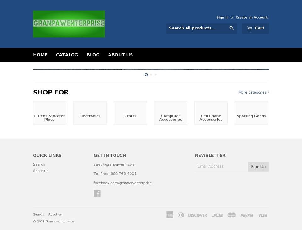 granpawent.com shopify website screenshot
