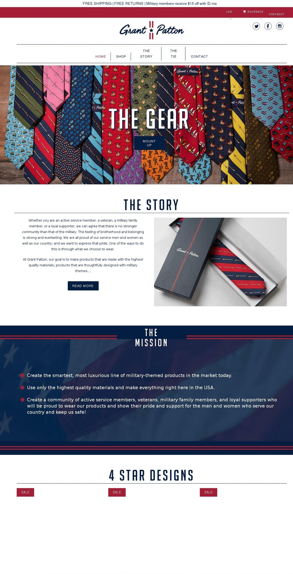 grantpatton.com — Shopify storefront screenshot