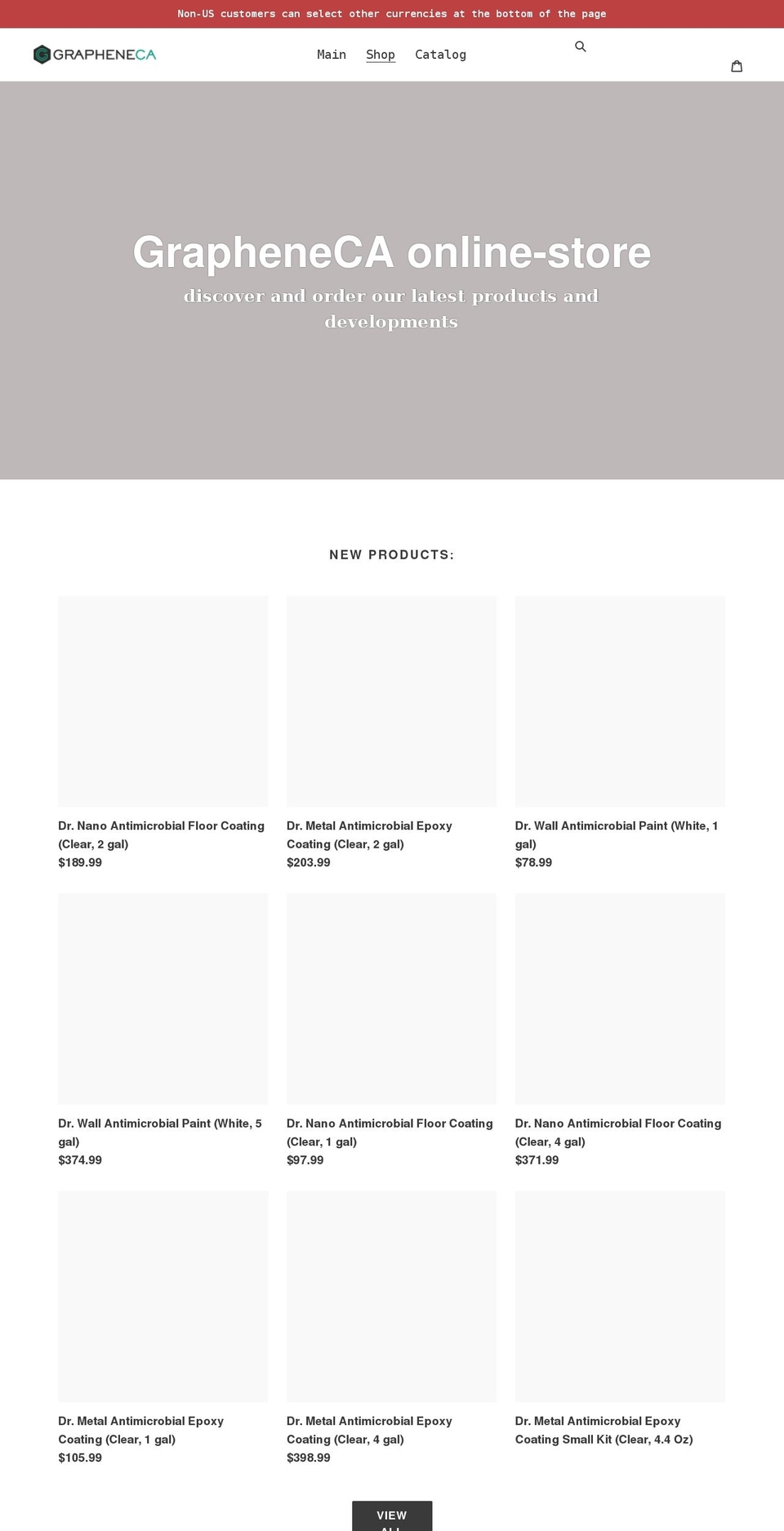grapheneca.myshopify.com shopify website screenshot