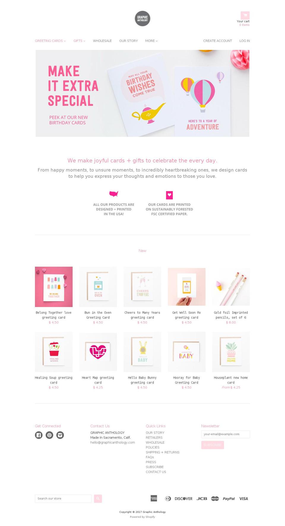 graphicanthology.com shopify website screenshot