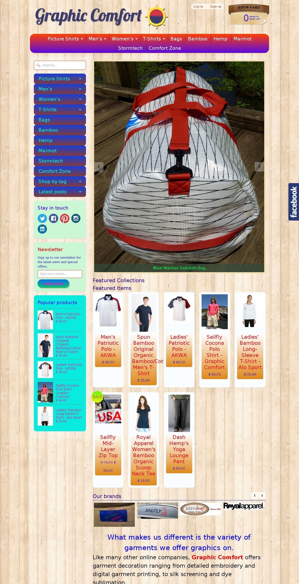 graphiccomfort.com shopify website screenshot