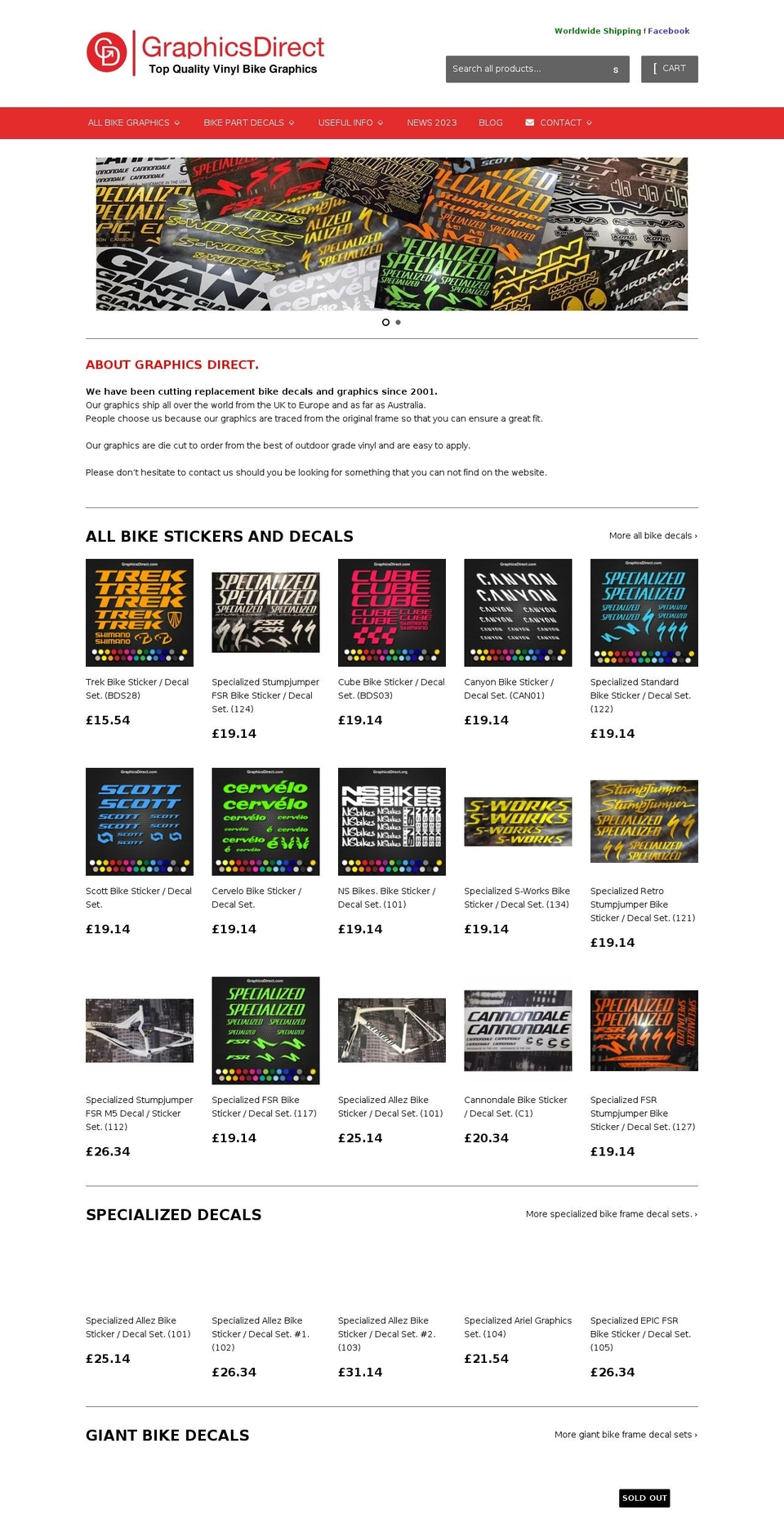 graphicsdirect.com shopify website screenshot