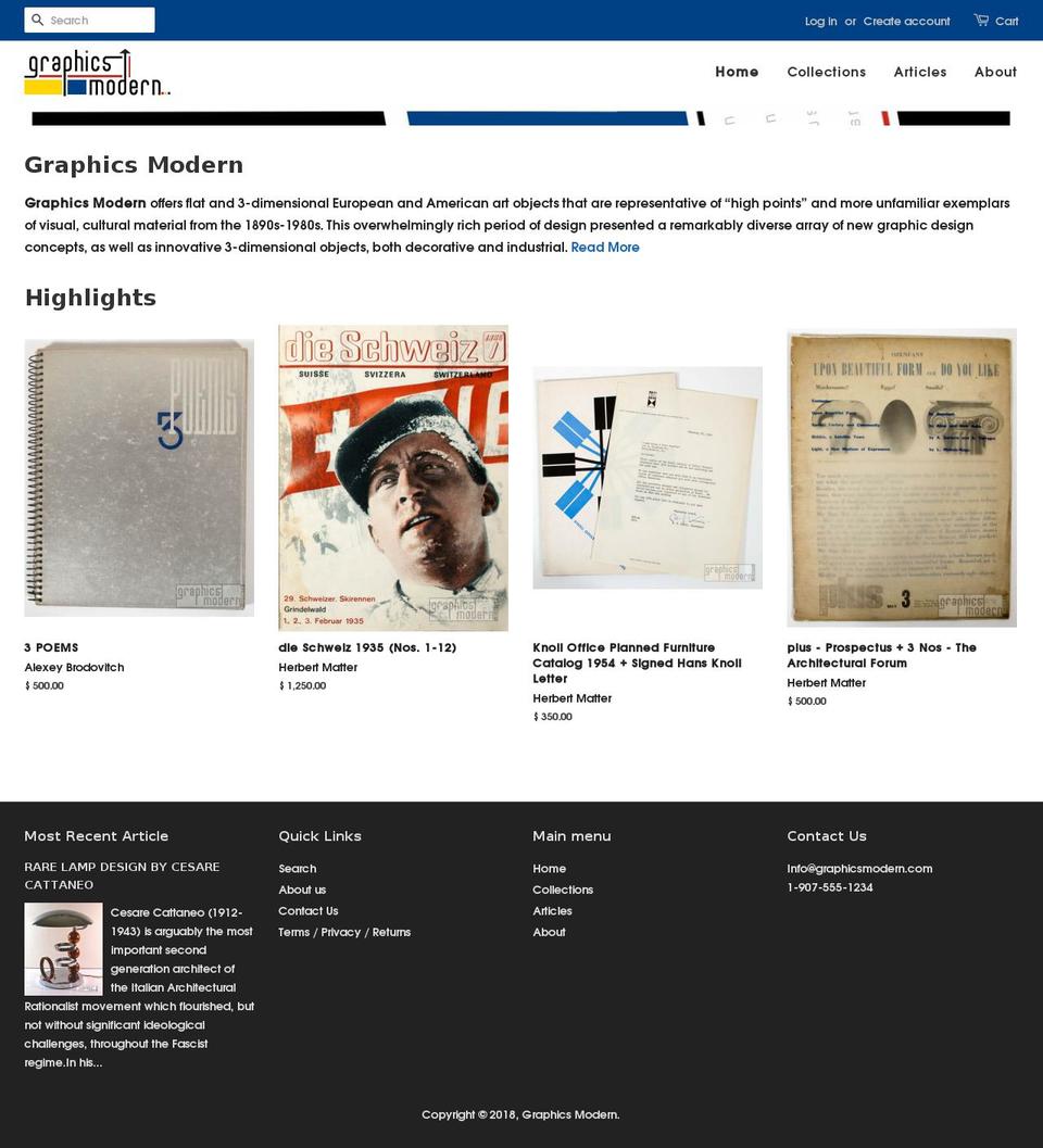 graphicsmodern.com — Shopify storefront screenshot