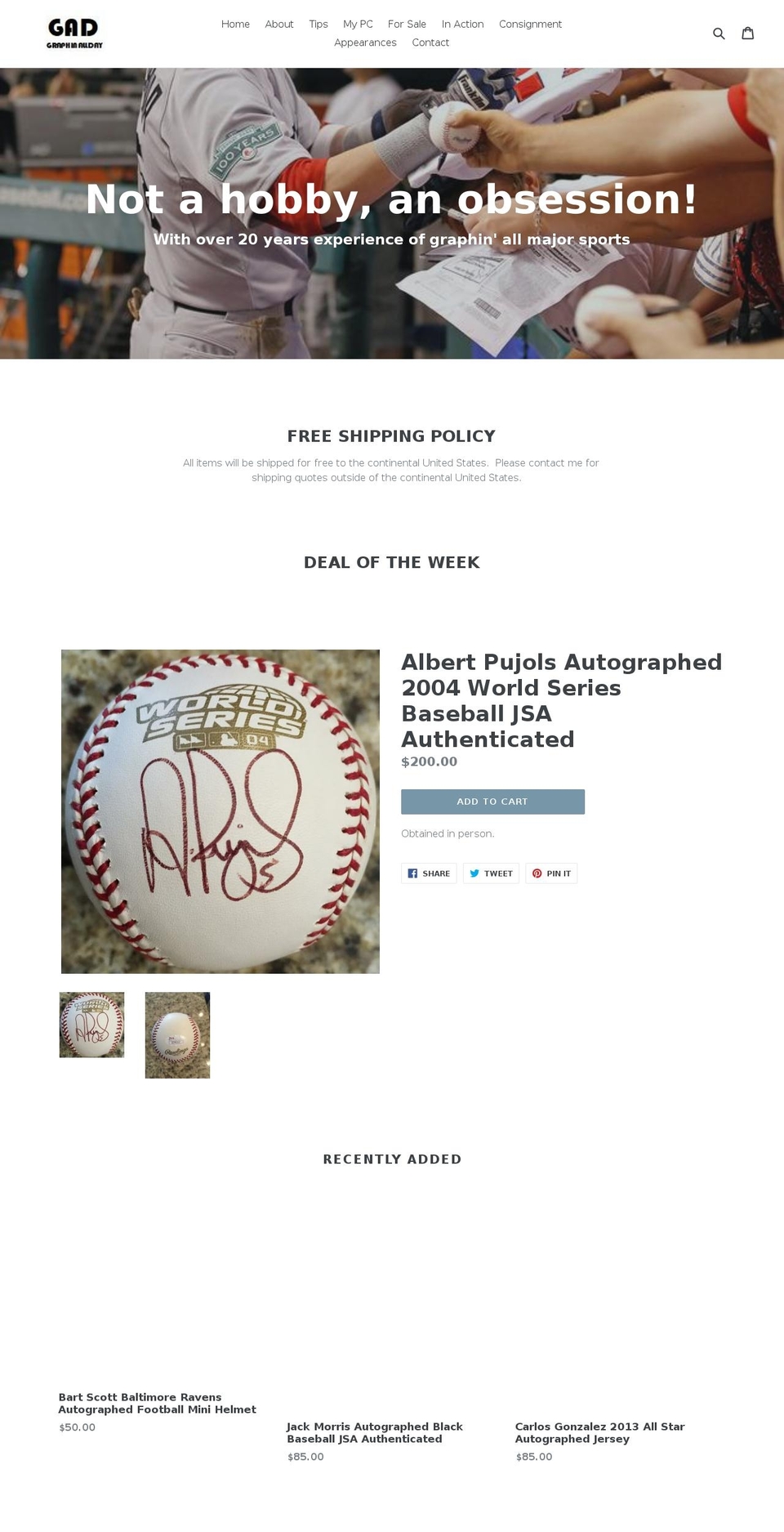 graphinallday.com — Shopify storefront screenshot