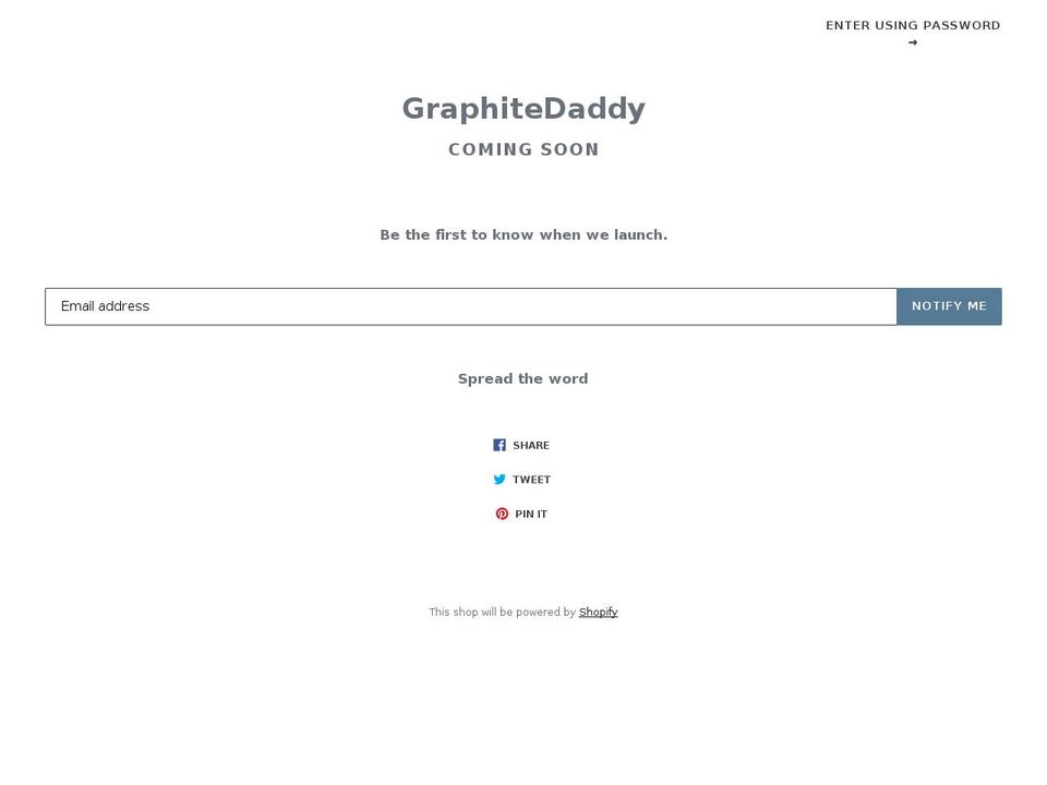 graphitedaddy.com — Shopify storefront screenshot