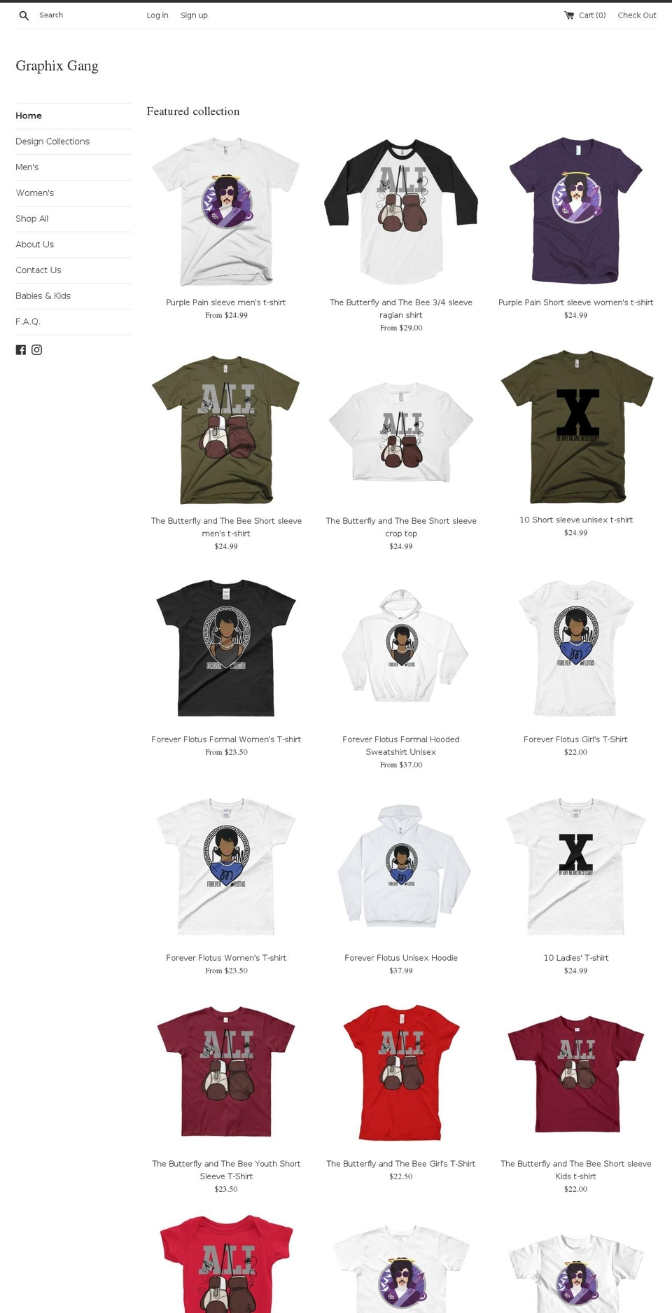 graphix-gang.com shopify website screenshot
