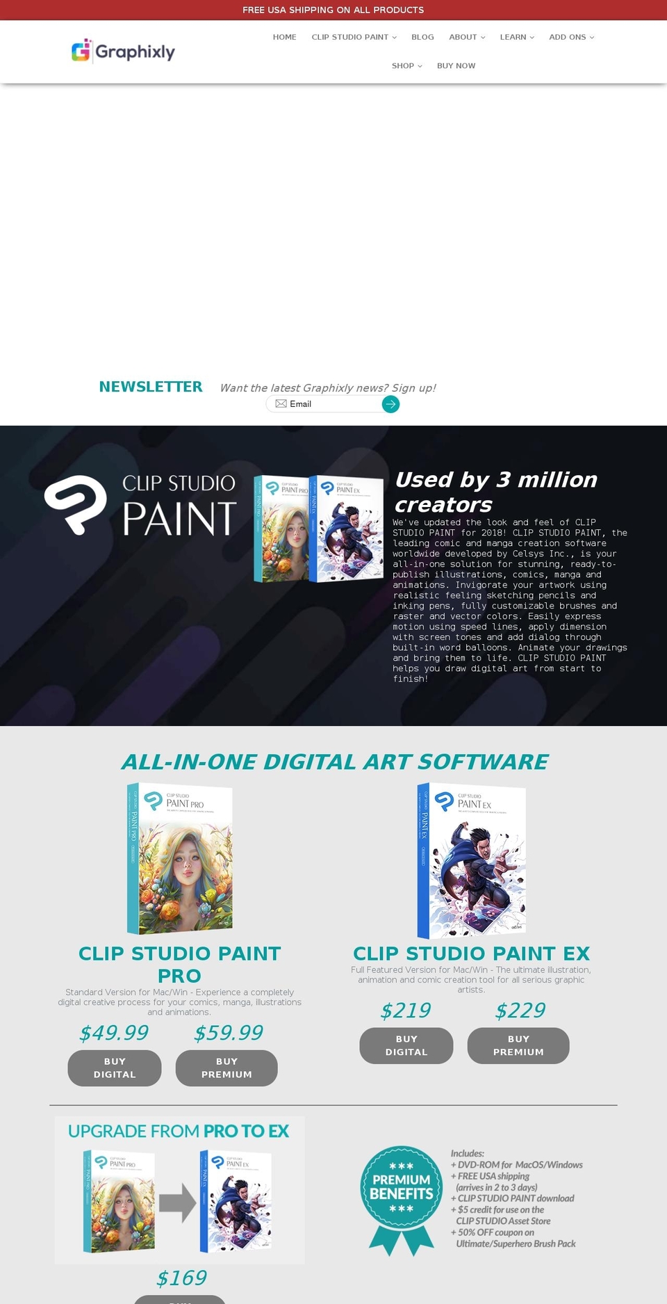 graphixly.com shopify website screenshot