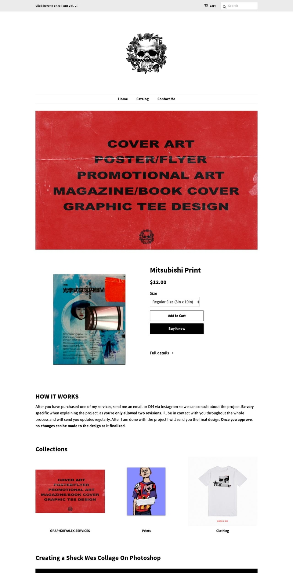 graphxbyalex.com — Shopify storefront screenshot