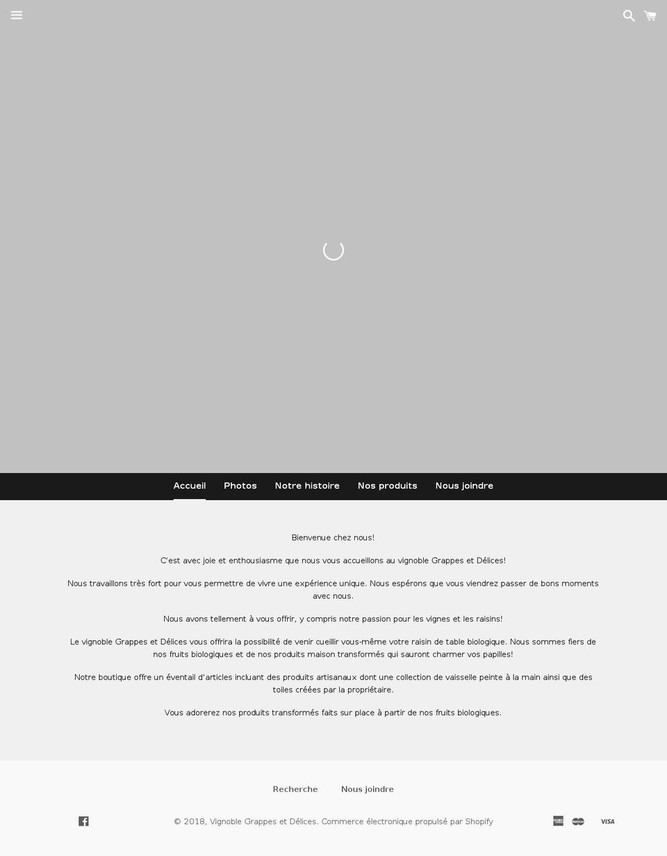 grappesetdelices.ca shopify website screenshot
