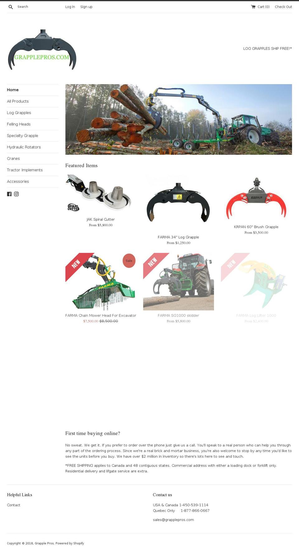 grapplepros.com — Shopify storefront screenshot