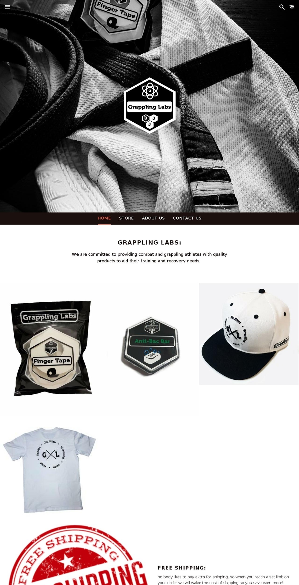 grapplinglabs.com — Shopify storefront screenshot