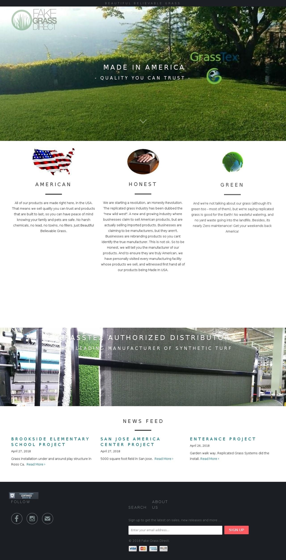 grass-tex.net shopify website screenshot