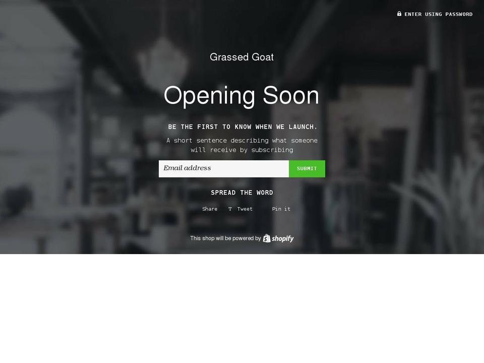 grassedgoat.com shopify website screenshot