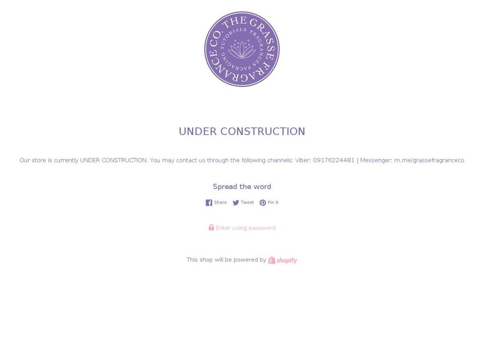 grassefragranceonline.com — Shopify storefront screenshot