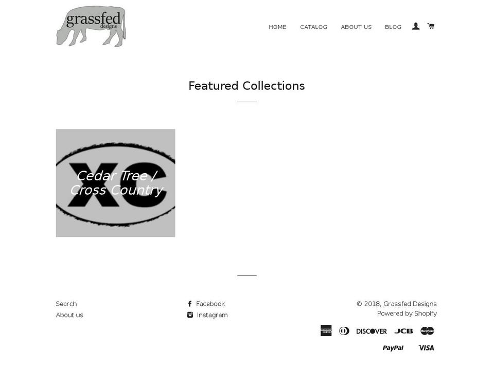 grassfeddesigns.com — Shopify storefront screenshot