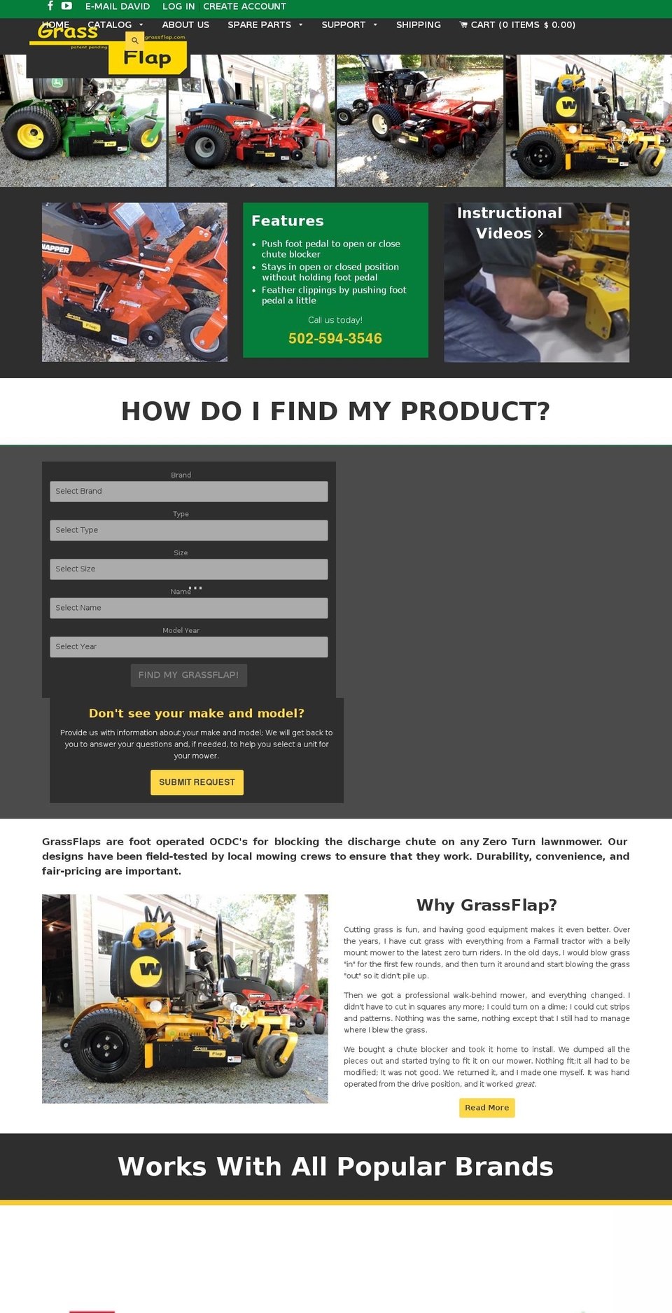 grassflap.com shopify website screenshot