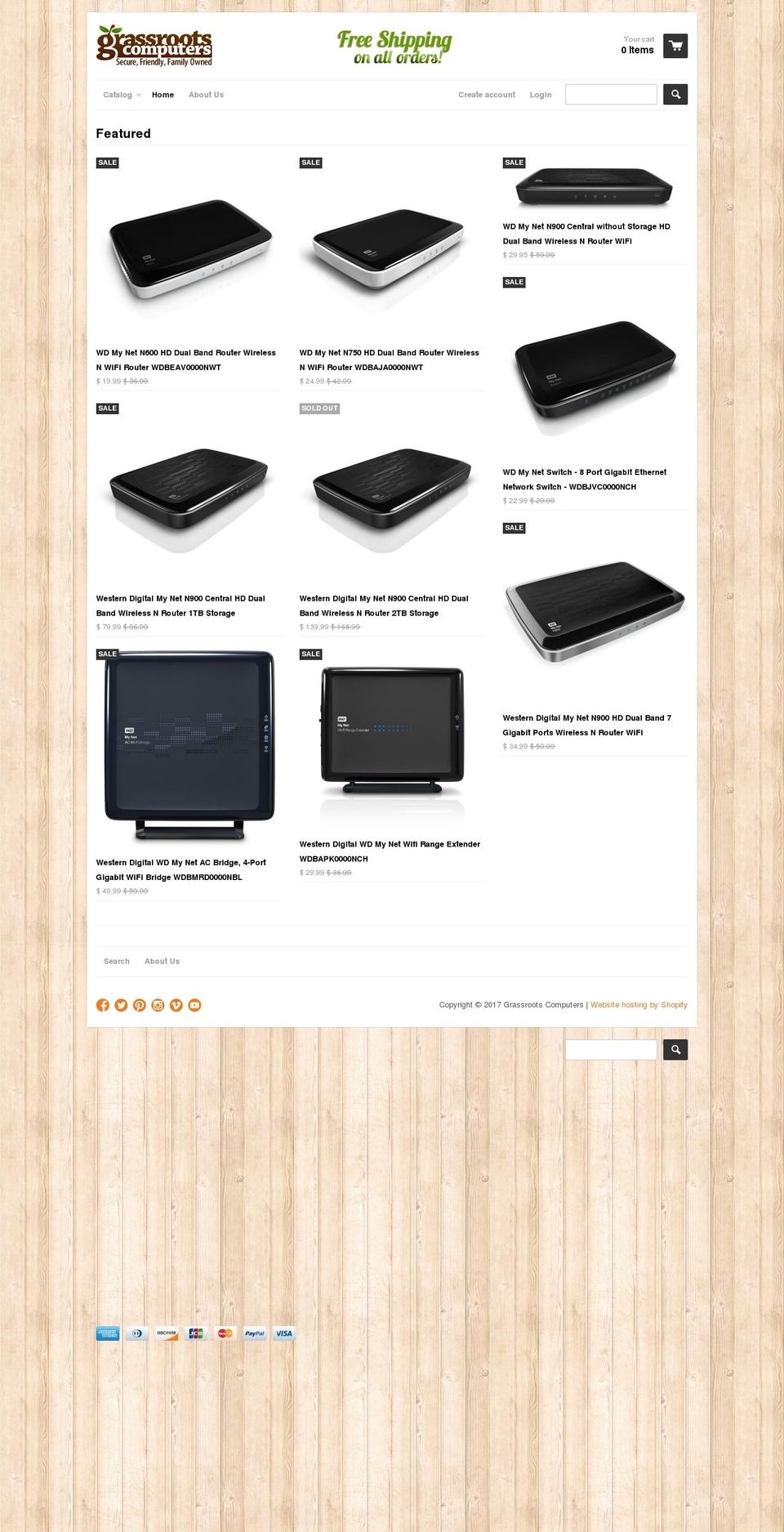 grassrootscomputers.com shopify website screenshot