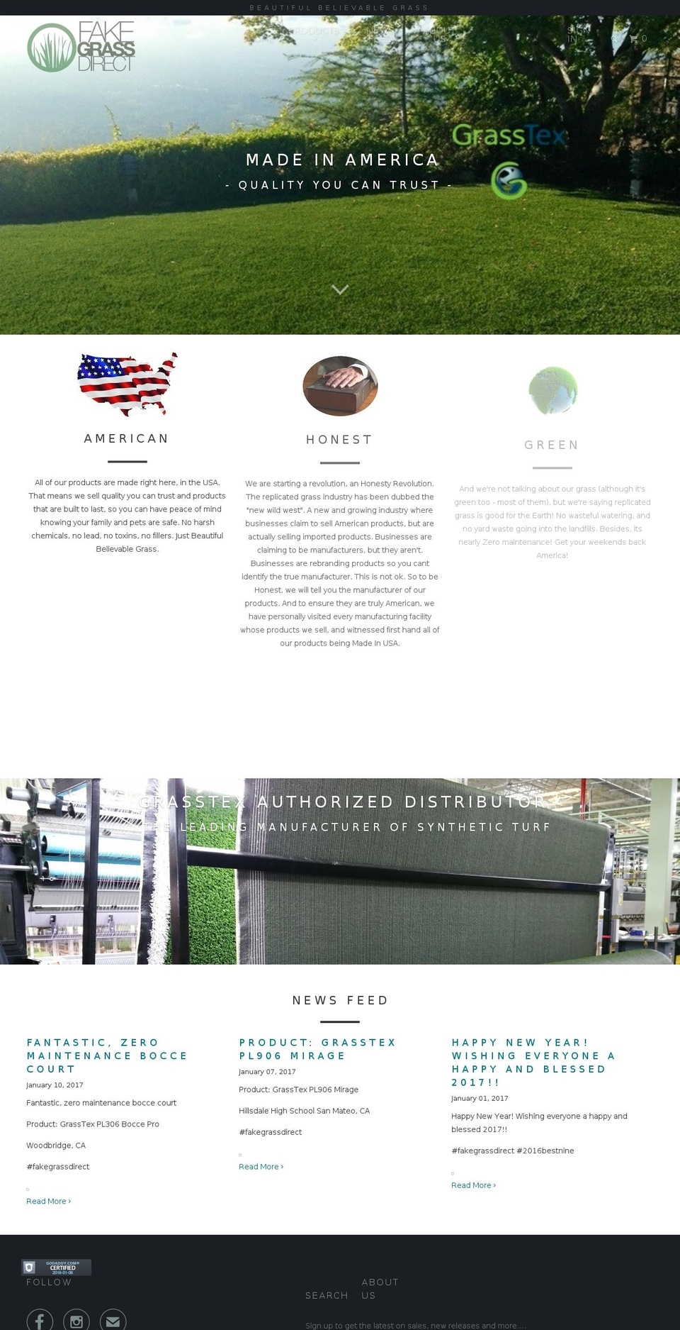 grasstex.net shopify website screenshot