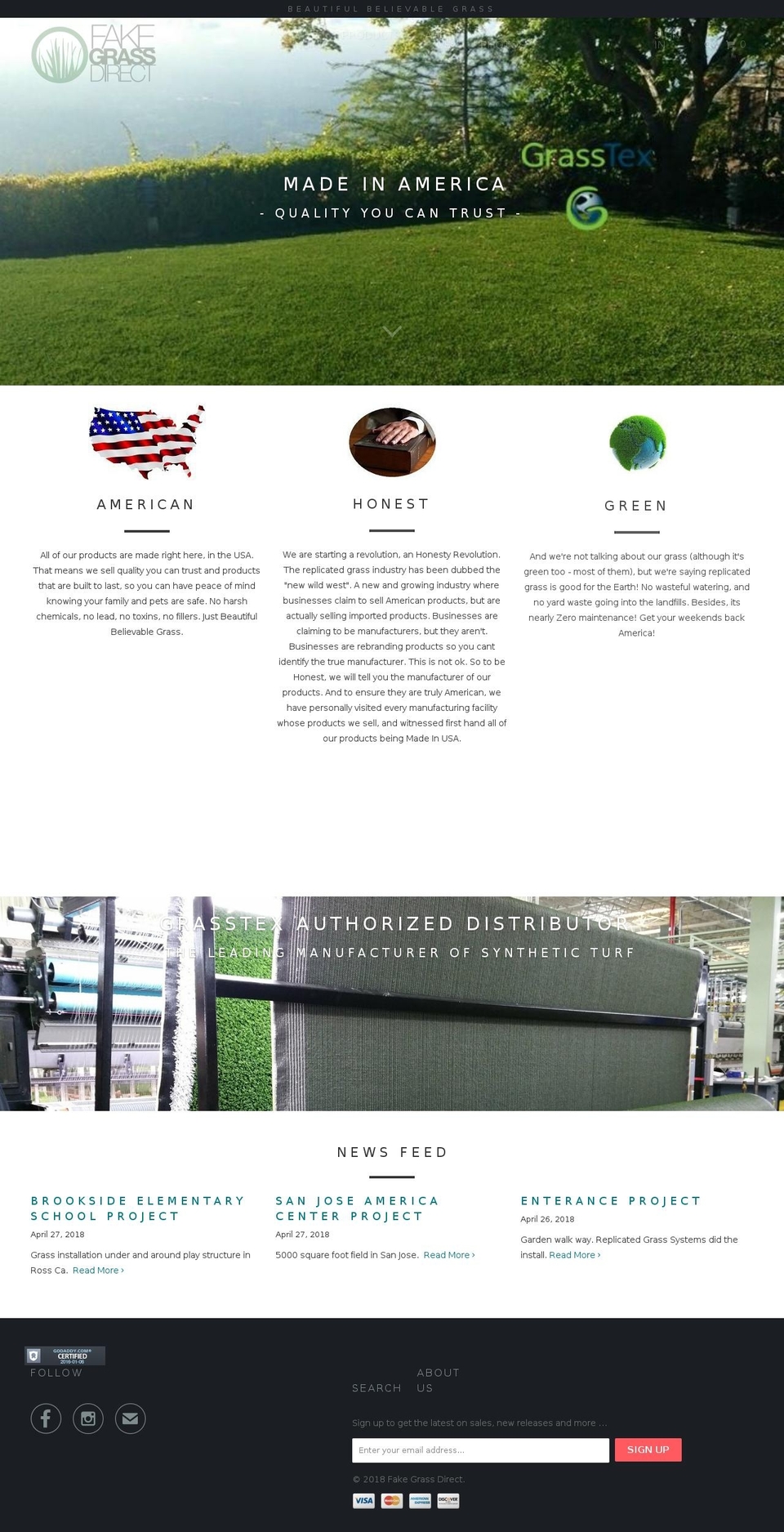 grasstex.us shopify website screenshot