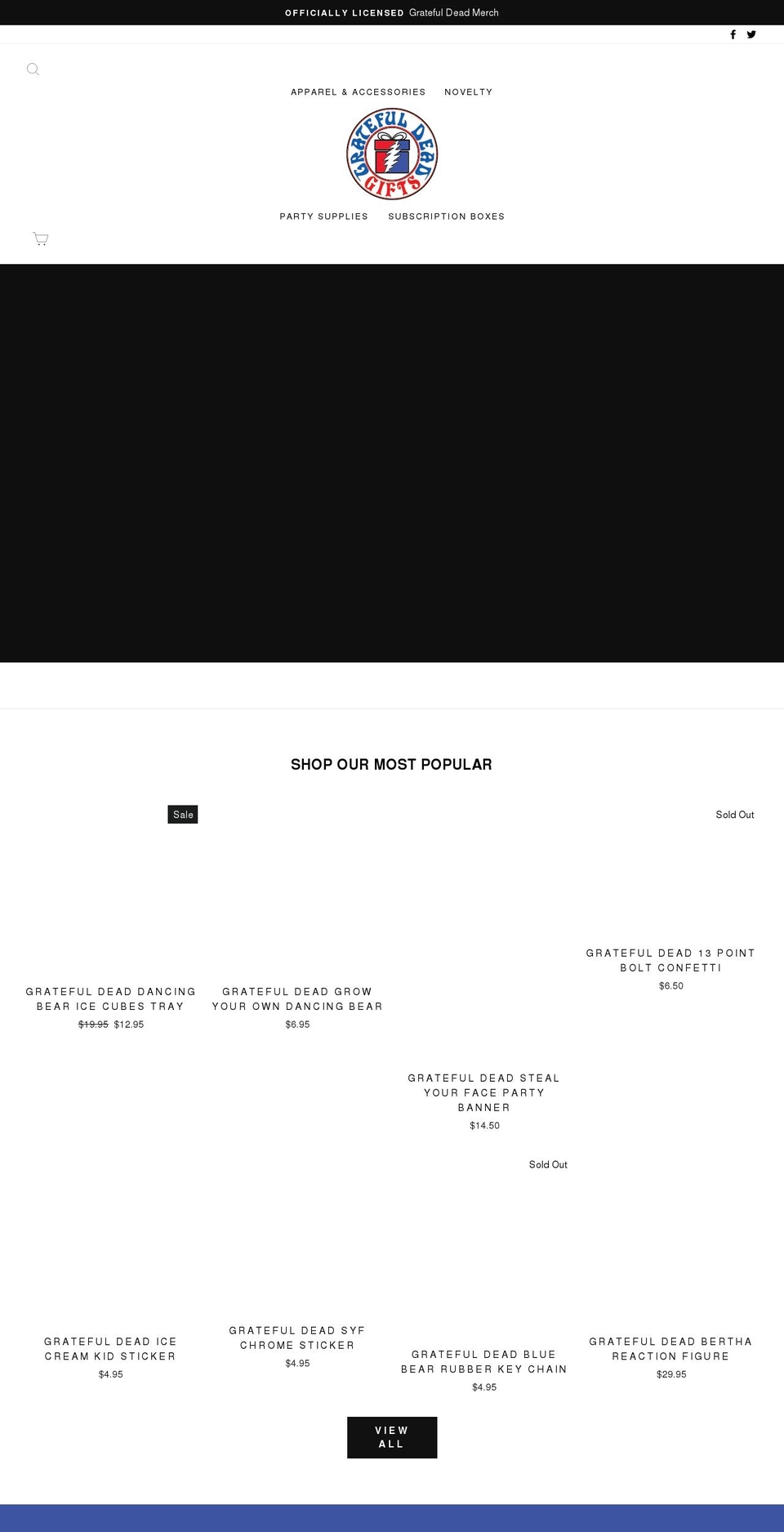gratefuldeadgifts.com shopify website screenshot