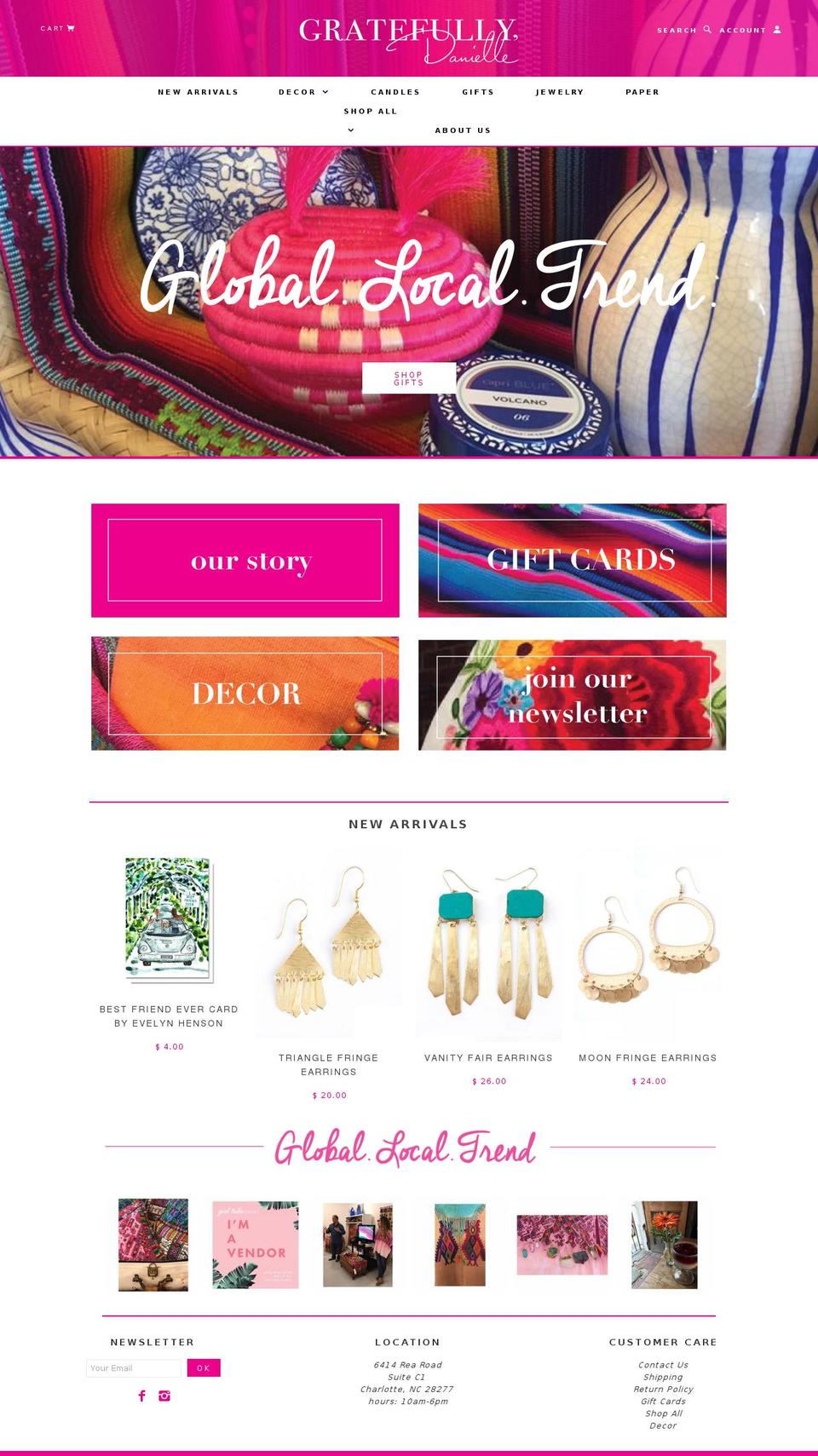 gratefullydanielle.com shopify website screenshot