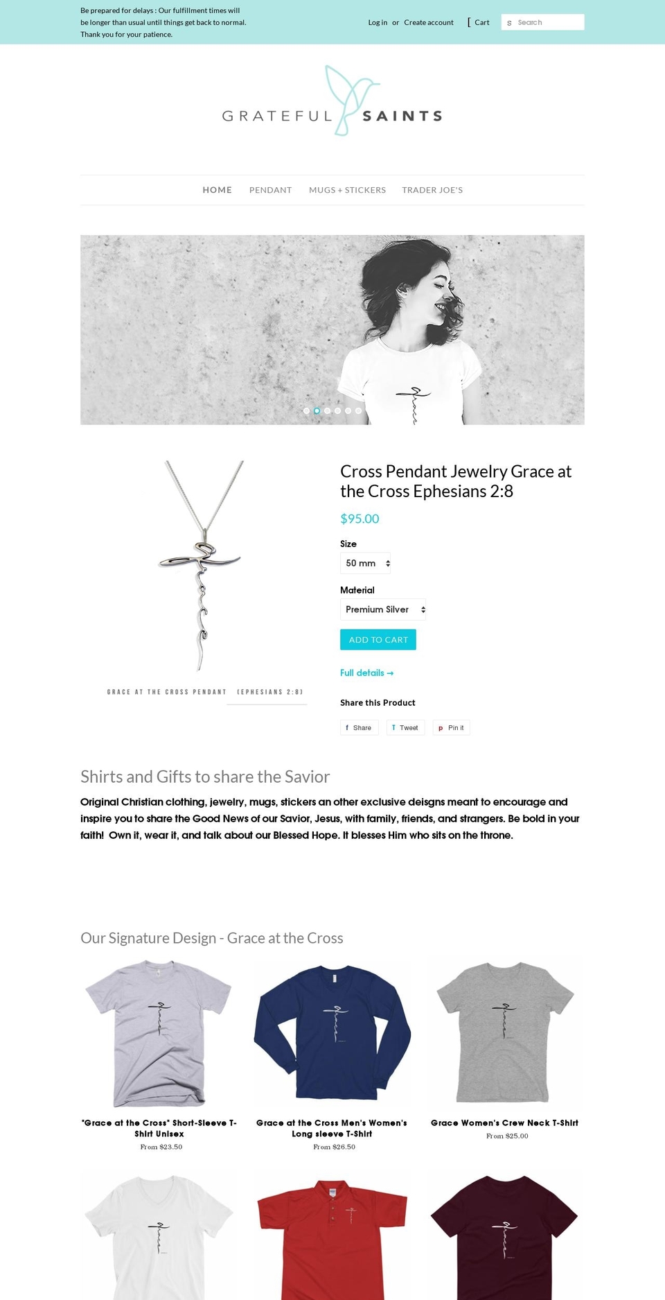 gratefulsaints.com — Shopify storefront screenshot