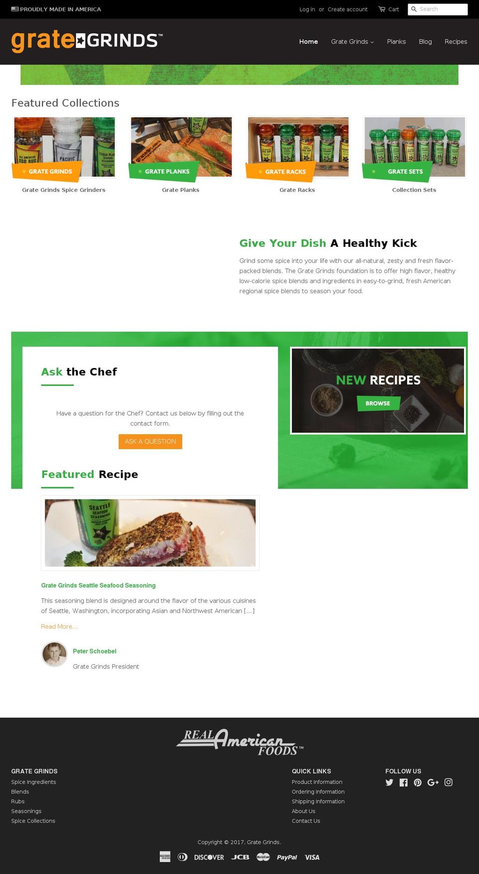 grategrinds.com shopify website screenshot