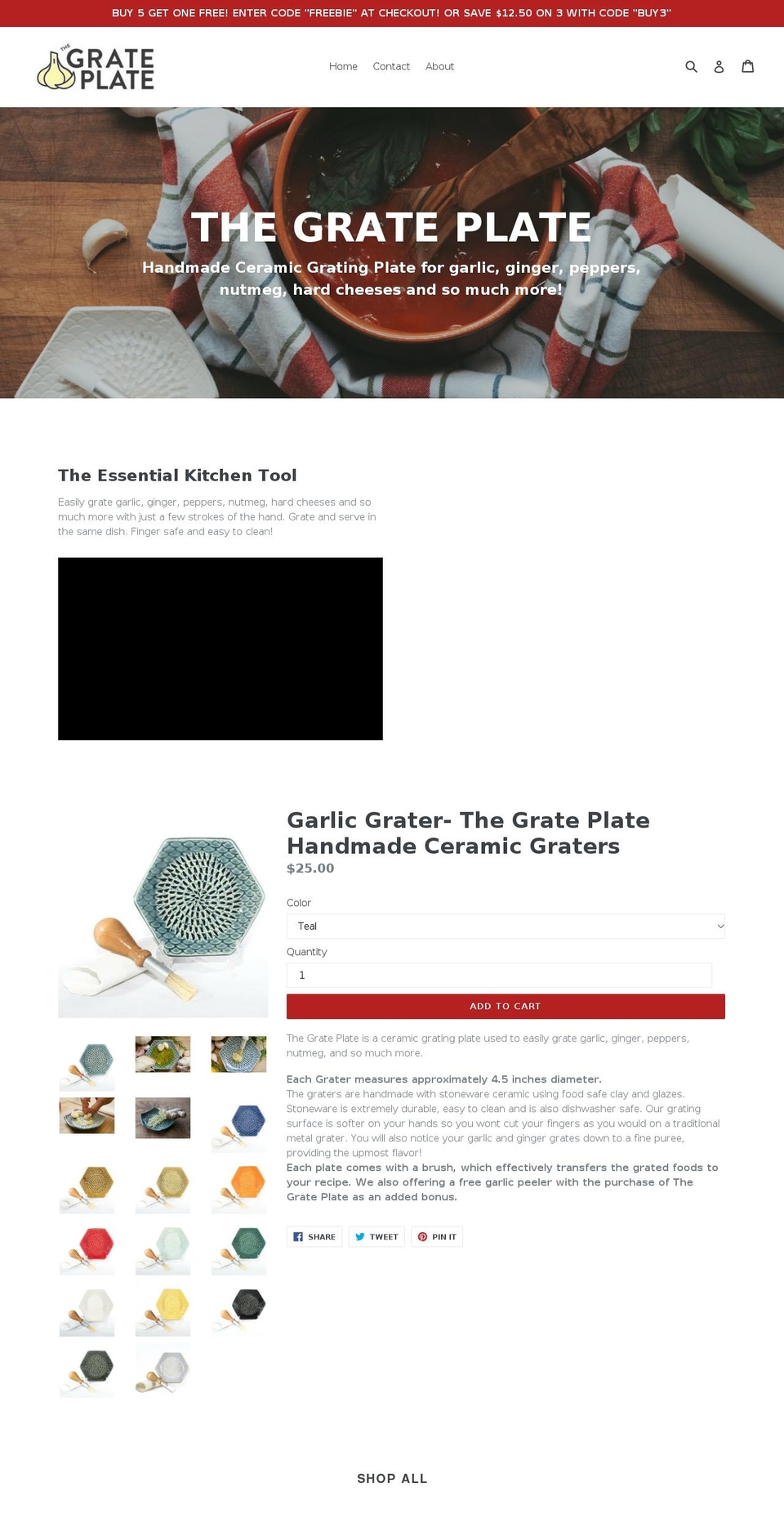 grateplate.com shopify website screenshot