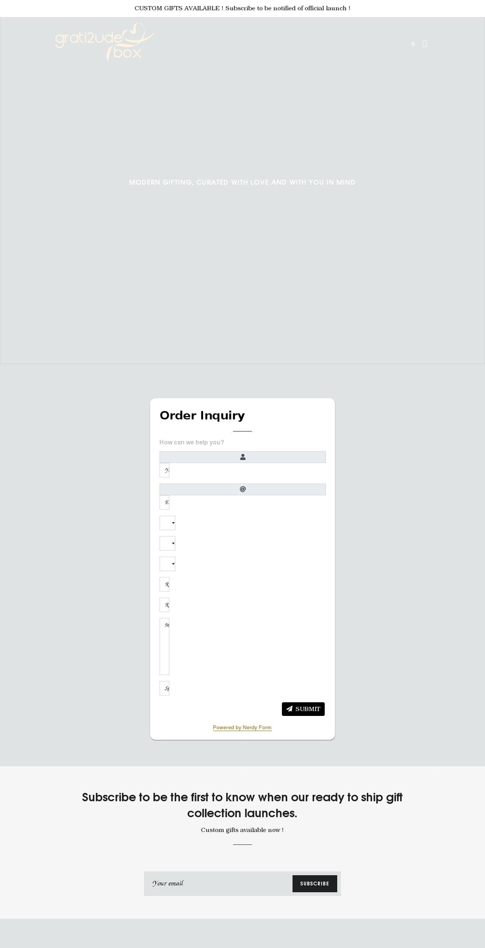 grati2udebox.com shopify website screenshot