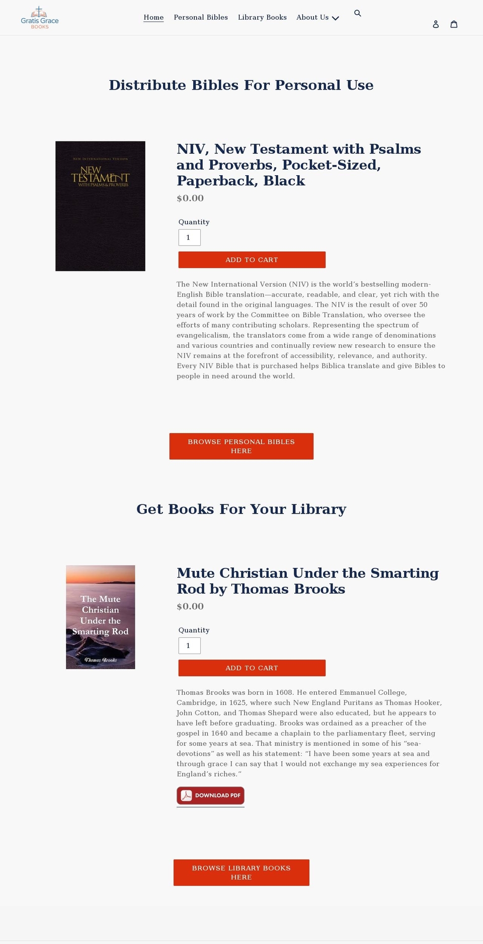 gratisgracebooks.com shopify website screenshot