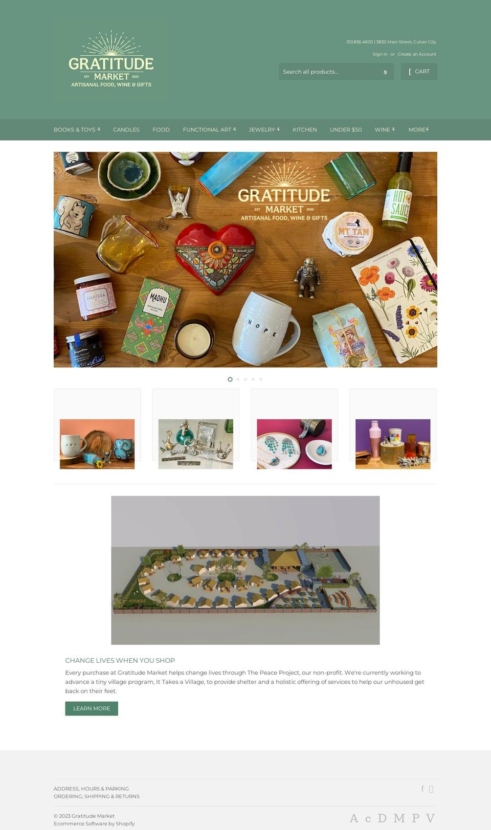 gratitude.market shopify website screenshot