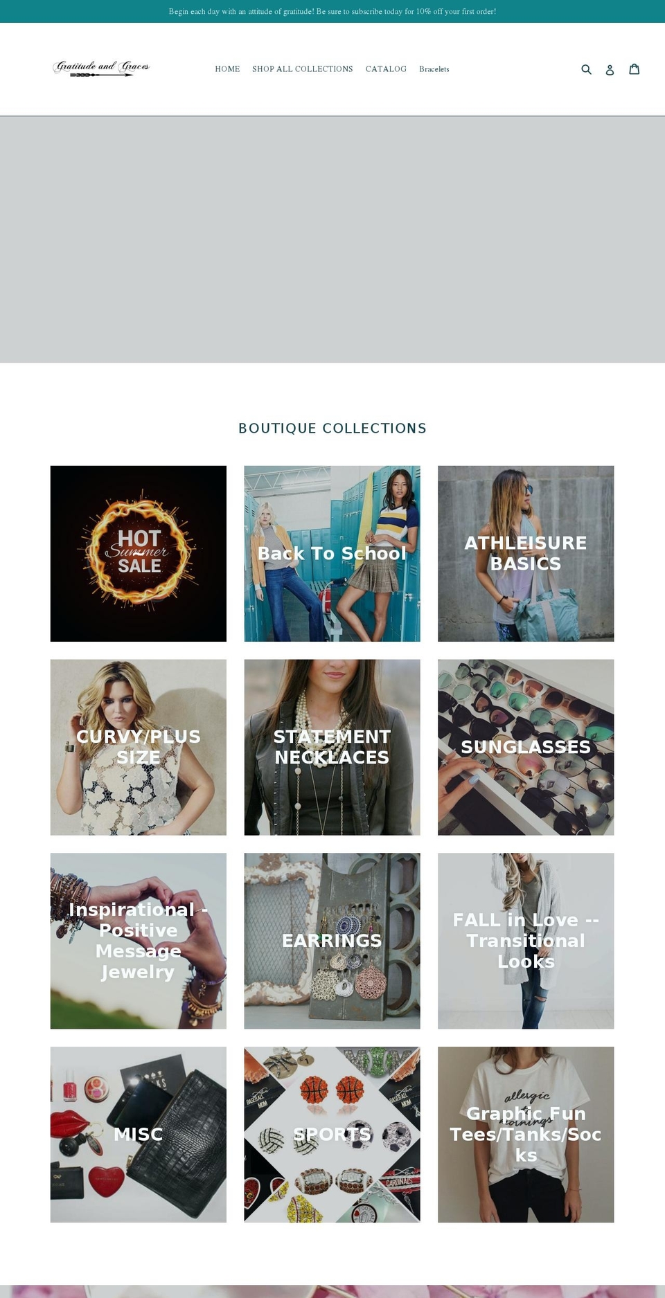 gratitudeandgraces.com — Shopify storefront screenshot