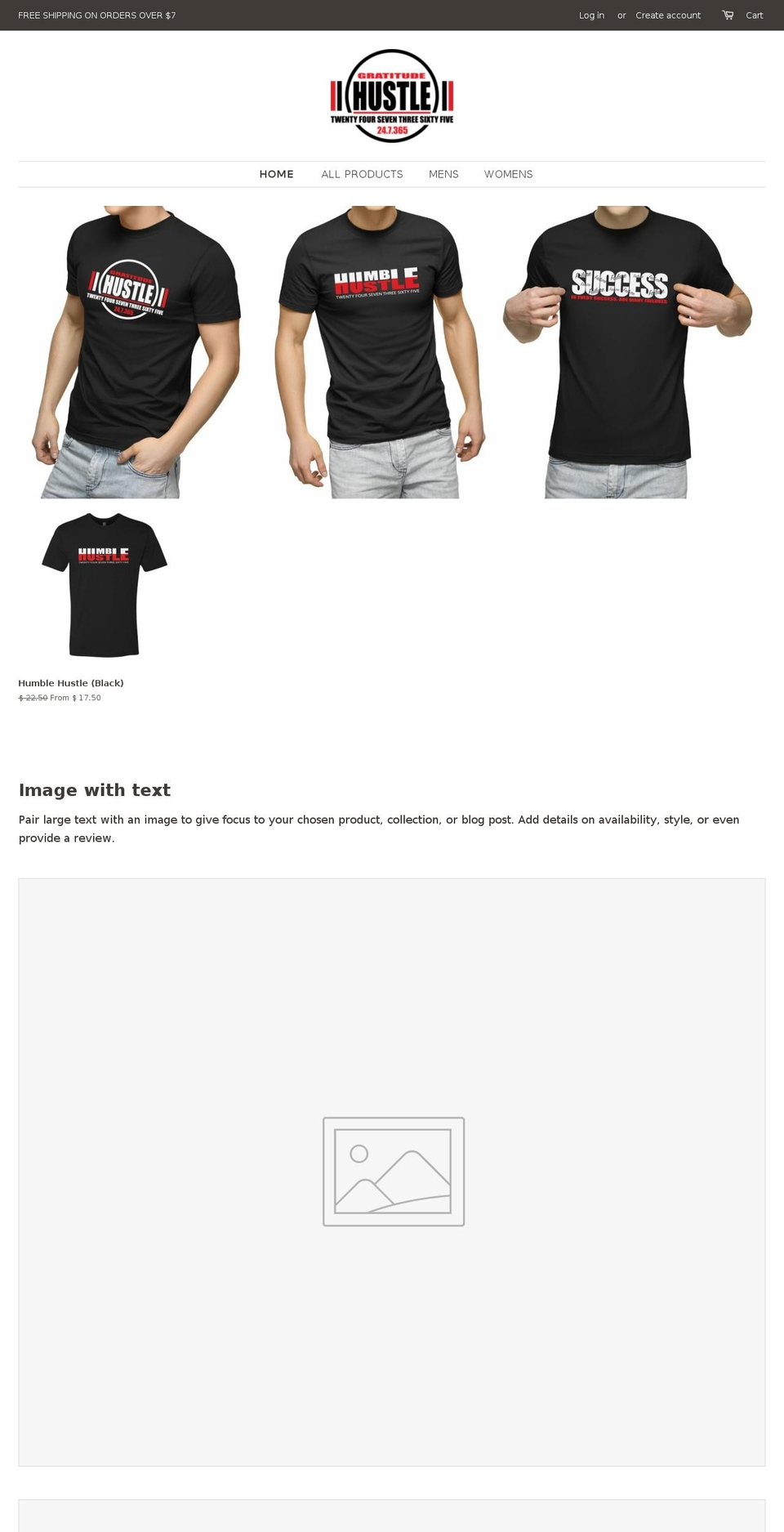 gratitudeandhustle.com shopify website screenshot