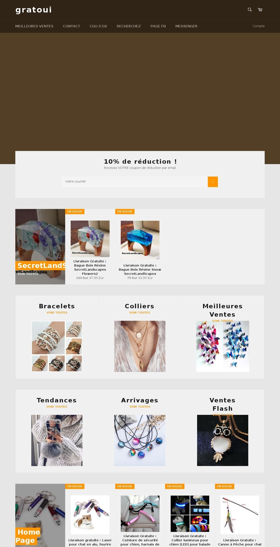 gratoui.com shopify website screenshot