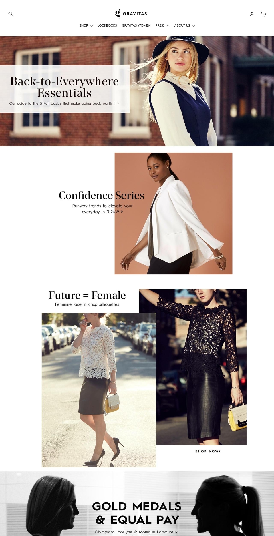 gravitasclothing.com — Shopify storefront screenshot