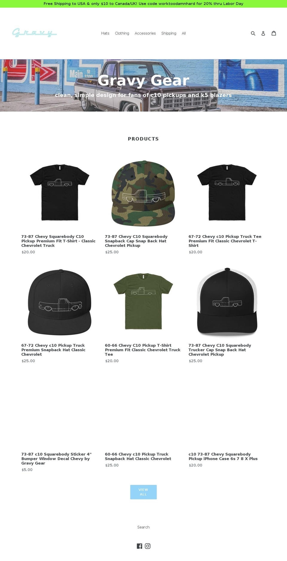 gravygear.com — Shopify storefront screenshot