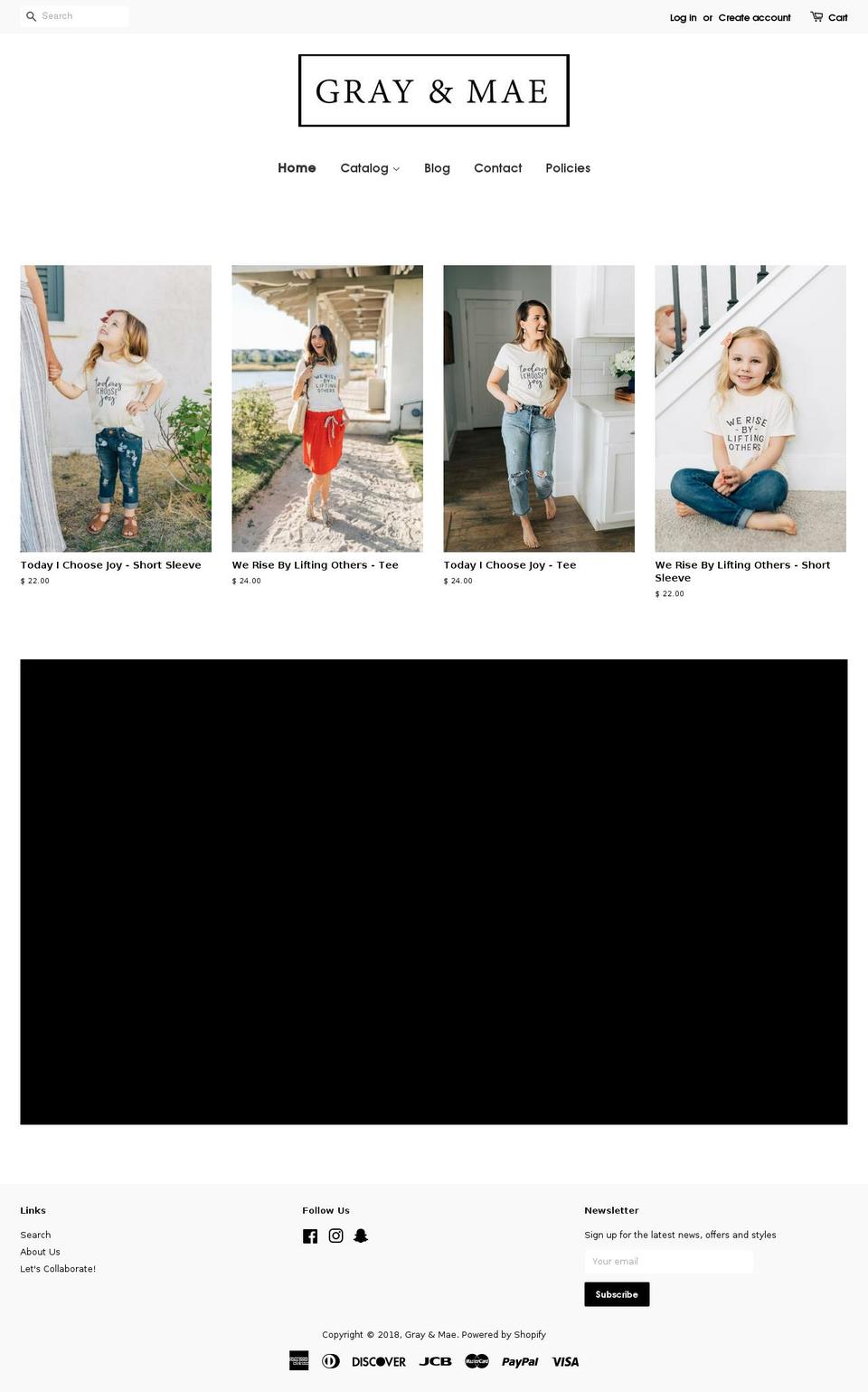 grayandmay.com — Shopify storefront screenshot