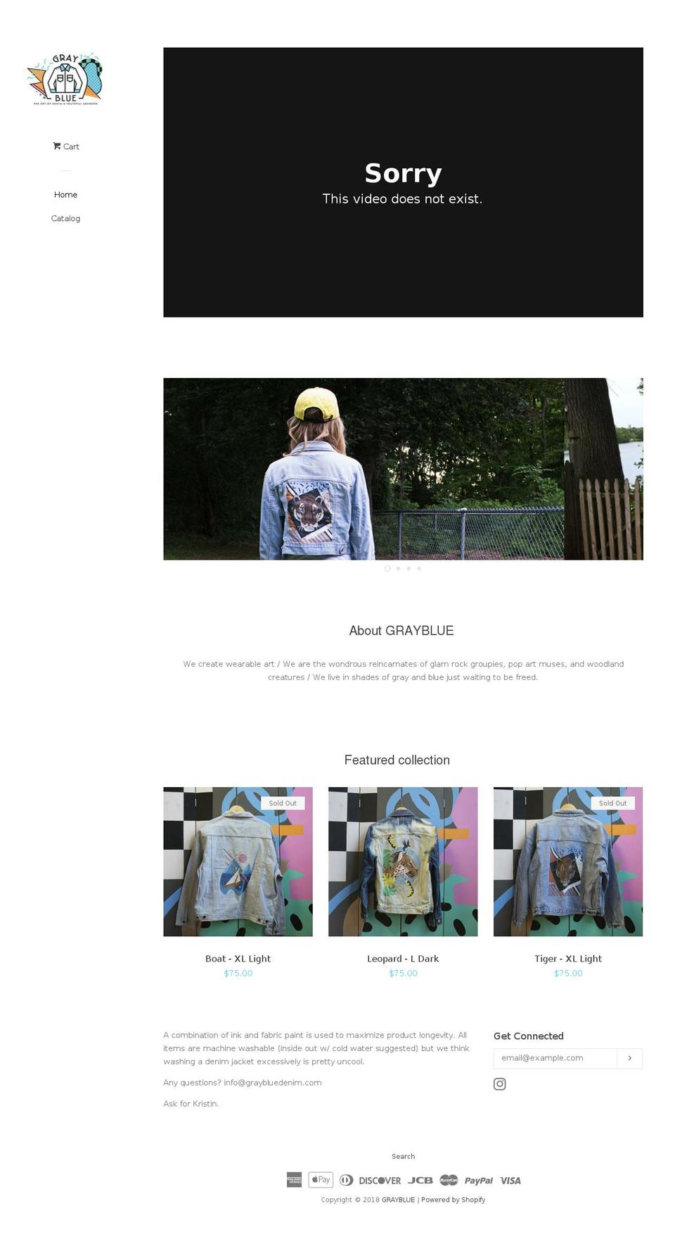 graybluedenim.com — Shopify storefront screenshot
