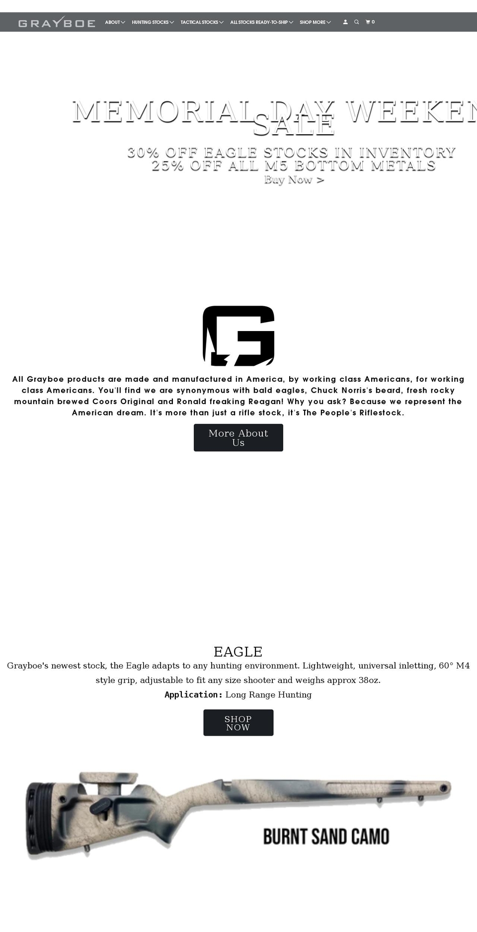 grayboe.com shopify website screenshot