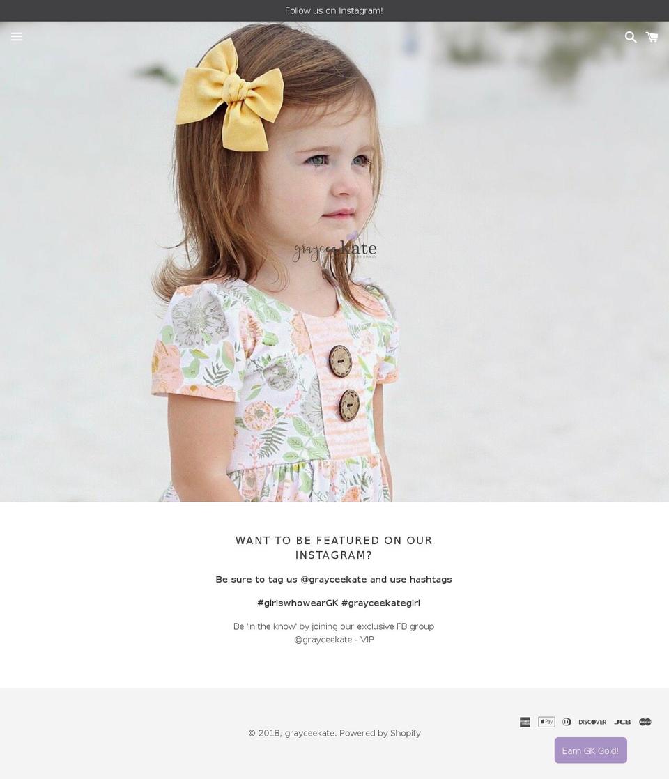 grayceekate.com — Shopify storefront screenshot