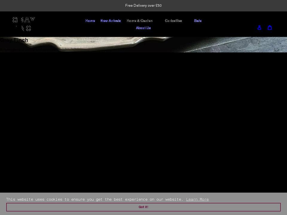 grayfinch.co.uk shopify website screenshot