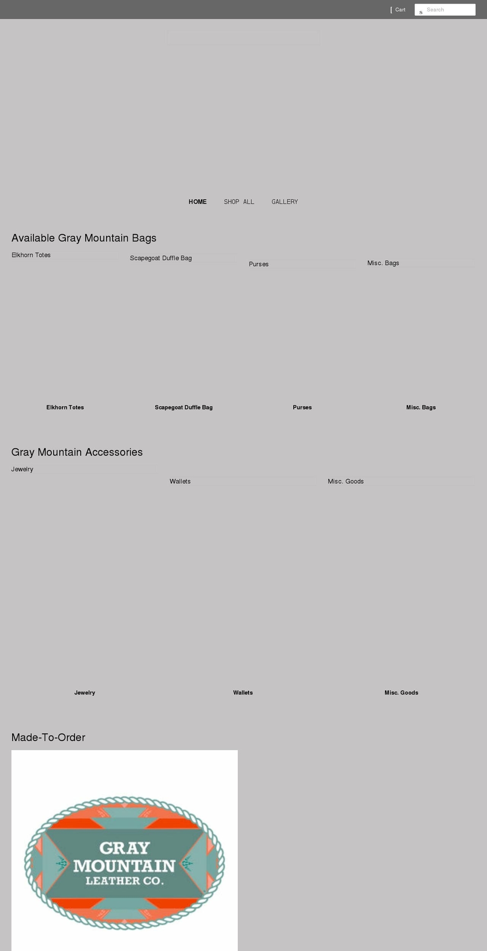 graymountainleatherco.com shopify website screenshot
