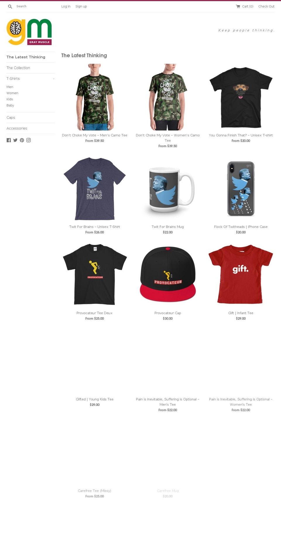 graymuscleclothing.com — Shopify storefront screenshot