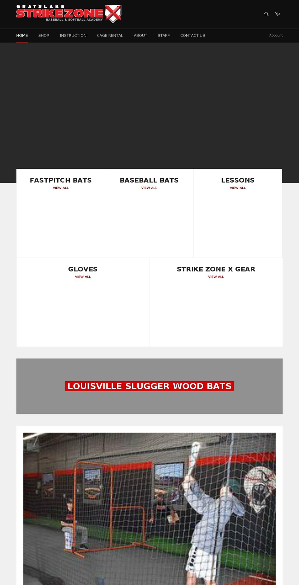 grayslakestrikezonex.com shopify website screenshot