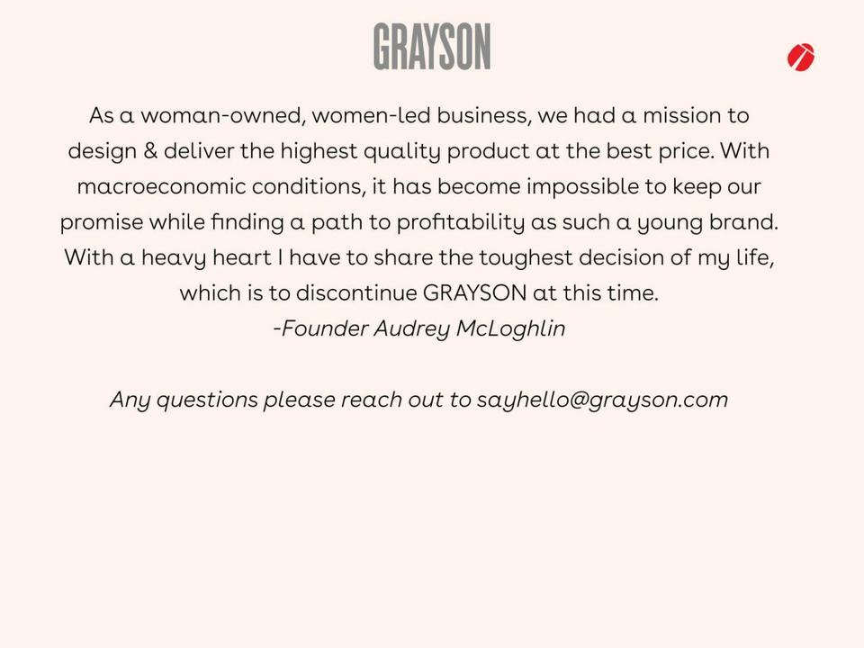 grayson.com shopify website screenshot