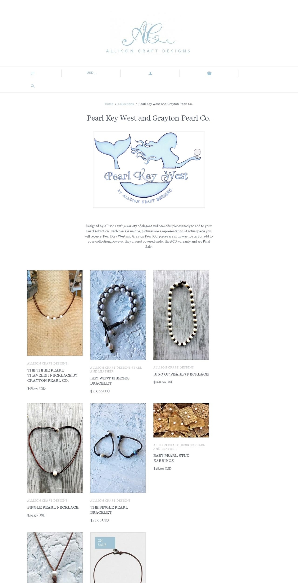 graytonpearl.com — Shopify storefront screenshot