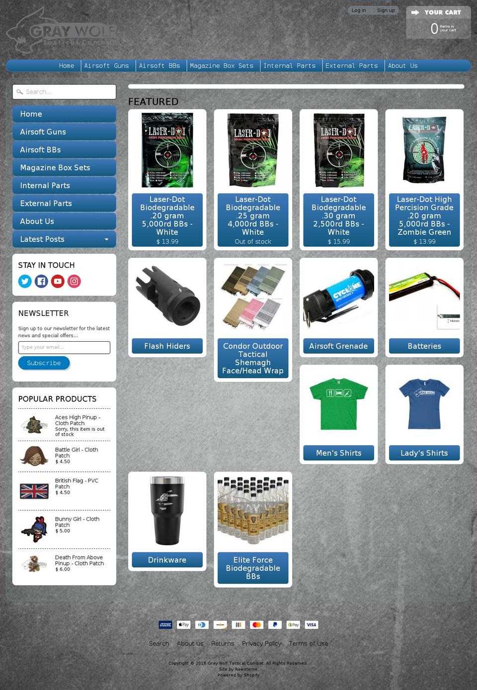 graywolftc.com — Shopify storefront screenshot