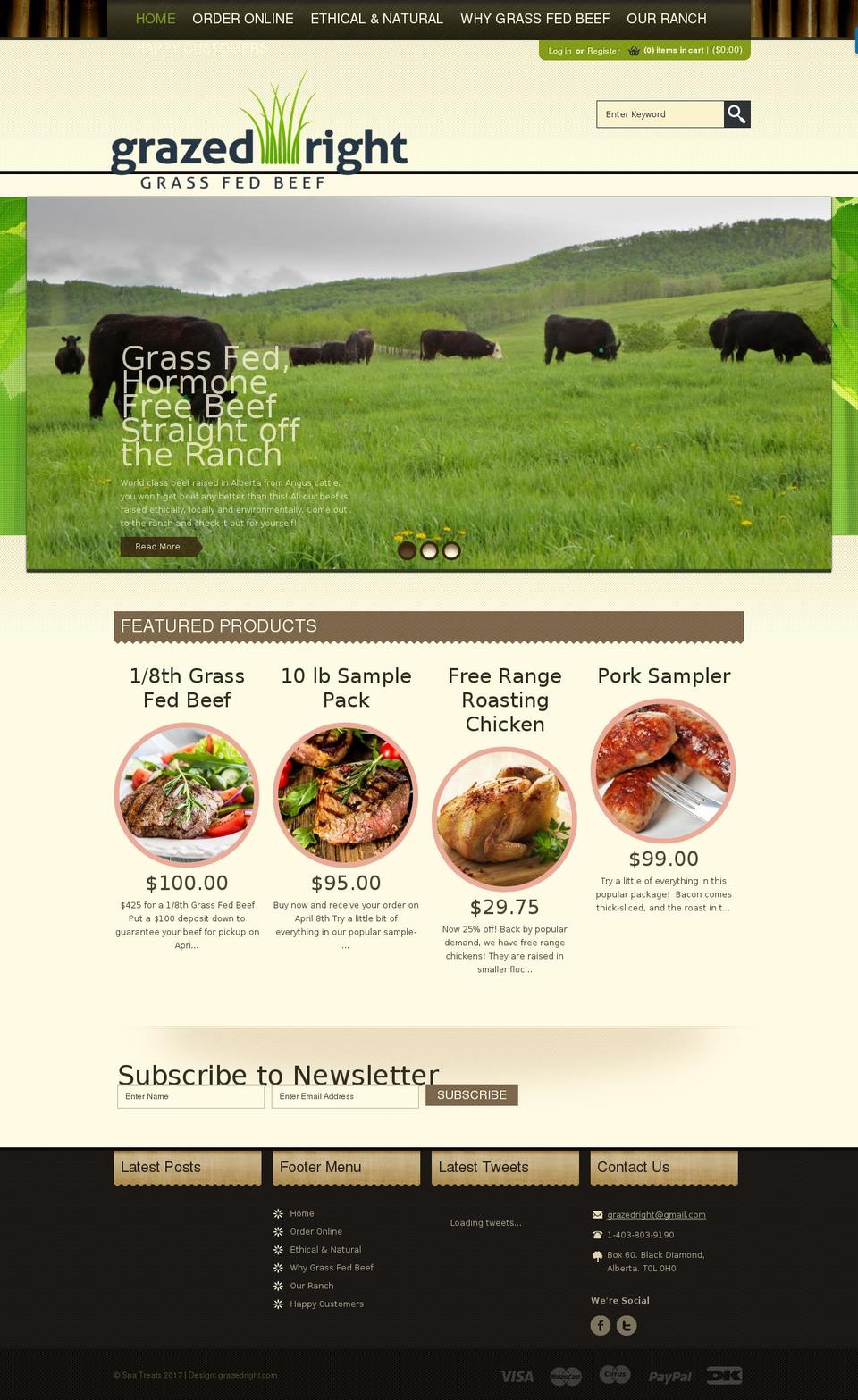 grazedright.com shopify website screenshot