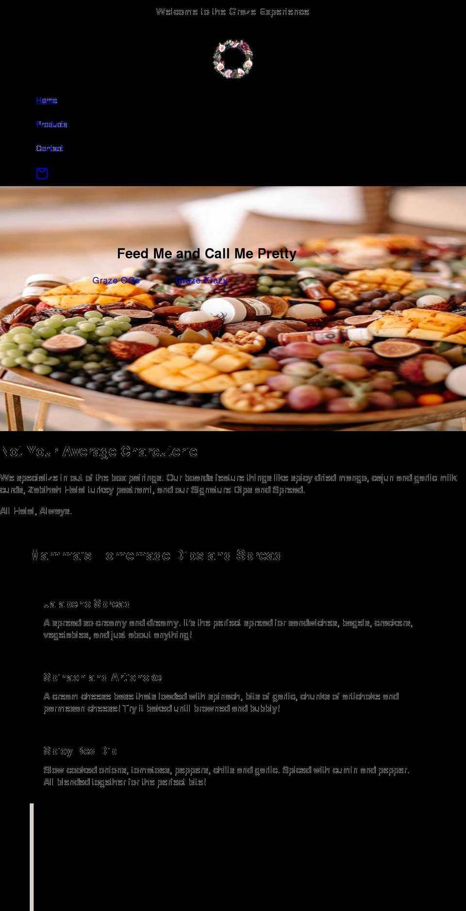 grazekraze.com shopify website screenshot