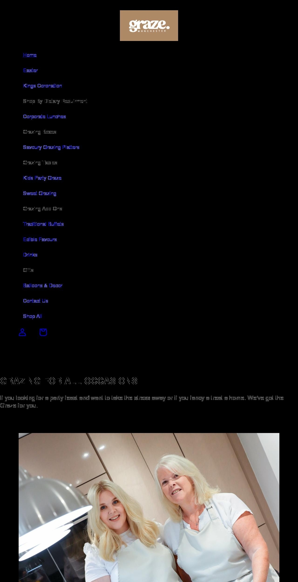 grazemanchester.co.uk shopify website screenshot